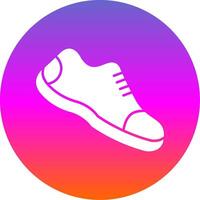 Running Shoes Glyph Gradient Circle Icon vector