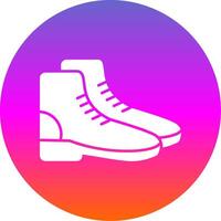 Boots Glyph Gradient Circle Icon vector