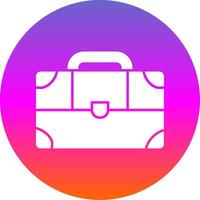 Suitcase Glyph Gradient Circle Icon vector