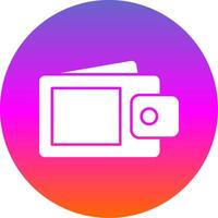 Wallet Glyph Gradient Circle Icon vector