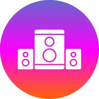 Speaker Glyph Gradient Circle Icon vector