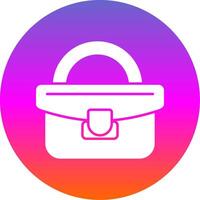 Handbag Glyph Gradient Circle Icon vector