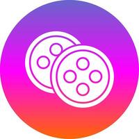 Botton Glyph Gradient Circle Icon vector