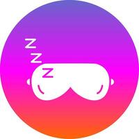 Sleeping Mask Glyph Gradient Circle Icon vector