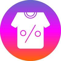 Tshirt Glyph Gradient Circle Icon vector