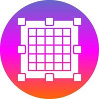 Grid Glyph Gradient Circle Icon vector