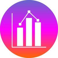 Statistics Glyph Gradient Circle Icon vector