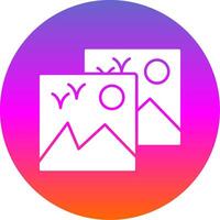 Images Glyph Gradient Circle Icon vector