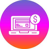 Payment Method Glyph Gradient Circle Icon vector