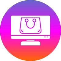 Ecommerce Glyph Gradient Circle Icon vector