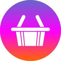 Shopping Basket Glyph Gradient Circle Icon vector