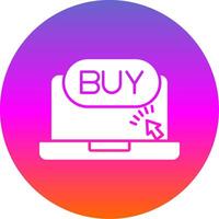 Buy Glyph Gradient Circle Icon vector