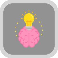 Brainstroming Flat Round Corner Icon vector