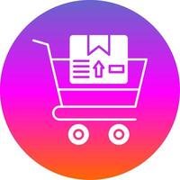 Shopping Cart Glyph Gradient Circle Icon vector