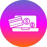 Paying Glyph Gradient Circle Icon vector
