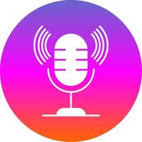 Microphone Glyph Gradient Circle Icon vector