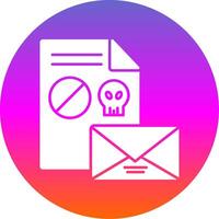 Spam Glyph Gradient Circle Icon vector