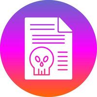 Document Glyph Gradient Circle Icon vector