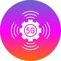 5G Glyph Gradient Circle Icon vector