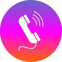 Phone Call Glyph Gradient Circle Icon vector