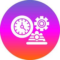 Working Hours Glyph Gradient Circle Icon vector