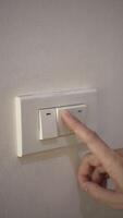Switch, Hand turning on the light switch video