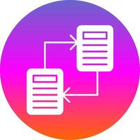 File Sharing Glyph Gradient Circle Icon vector