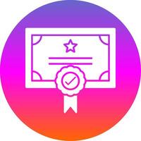 Qualify Glyph Gradient Circle Icon vector