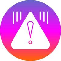 Warning Glyph Gradient Circle Icon vector