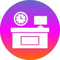 Workplace Glyph Gradient Circle Icon vector