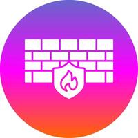 Firewall Glyph Gradient Circle Icon vector