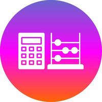 Abacus Glyph Gradient Circle Icon vector