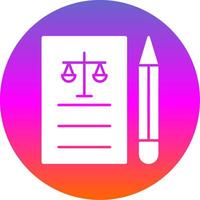 Legal Glyph Gradient Circle Icon vector