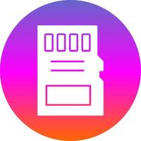 Sd Card Glyph Gradient Circle Icon vector
