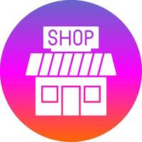 Shop Glyph Gradient Circle Icon vector