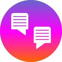 Chat Glyph Gradient Circle Icon vector