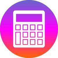 Calculator Glyph Gradient Circle Icon vector