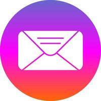 Mail Glyph Gradient Circle Icon vector