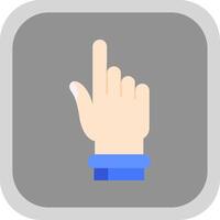 Hand click Flat Round Corner Icon vector