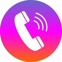 Phone Call Glyph Gradient Circle Icon vector