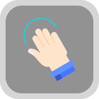 Tilted Hand Flat Round Corner Icon vector