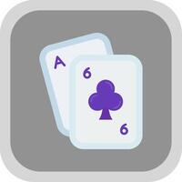 Poker Flat Round Corner Icon vector