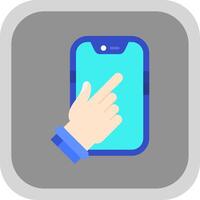 Touch Device Flat Round Corner Icon vector