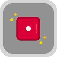 Dice one Flat Round Corner Icon vector