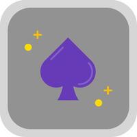 Spades Flat Round Corner Icon vector