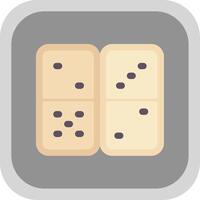 Domino Flat Round Corner Icon vector