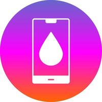 Water Drop Glyph Gradient Circle Icon vector