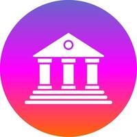 Bank Glyph Gradient Circle Icon vector