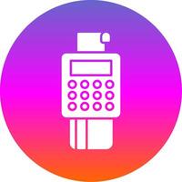 Bank Terminal Glyph Gradient Circle Icon vector