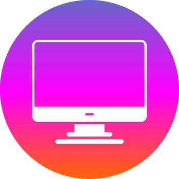 Personal computer Glyph Gradient Circle Icon vector